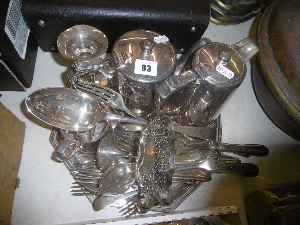 QTY OF SILVER PLATE AND METAL - Image 2 of 4