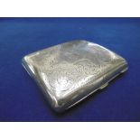 SILVER CIGARETTE CASE, 3 1/2 ozs, JG LIMITED,