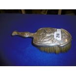 ART NOUVEAU HAND BRUSH, HM SILVER, CHESTER, 1906 PLUS TWO OTHER BOXED BRUSHES,