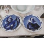 PAIR OF PORTRAIT WALL PLATES