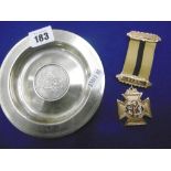 FREE MASONS MEDAL AND METROPOLITAN POLICE PLATE