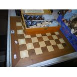 LEWIS CHESS SET AND BOARD,