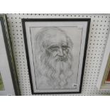 PENCIL STUDY OF AN OLD MAN,