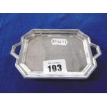 HM SILVER MINIATURE CARD TRAY, APPROX.