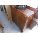 MAHOGANY TWO DOOR CUPBOARD