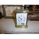 BRASS CARRIAGE CLOCK