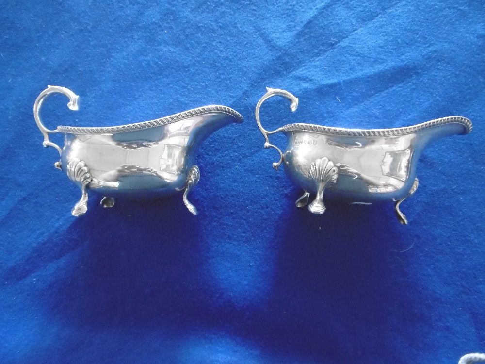 PAIR OF HM SILVER SAUCE BOATS, MONTROSE, SCOTTISH,