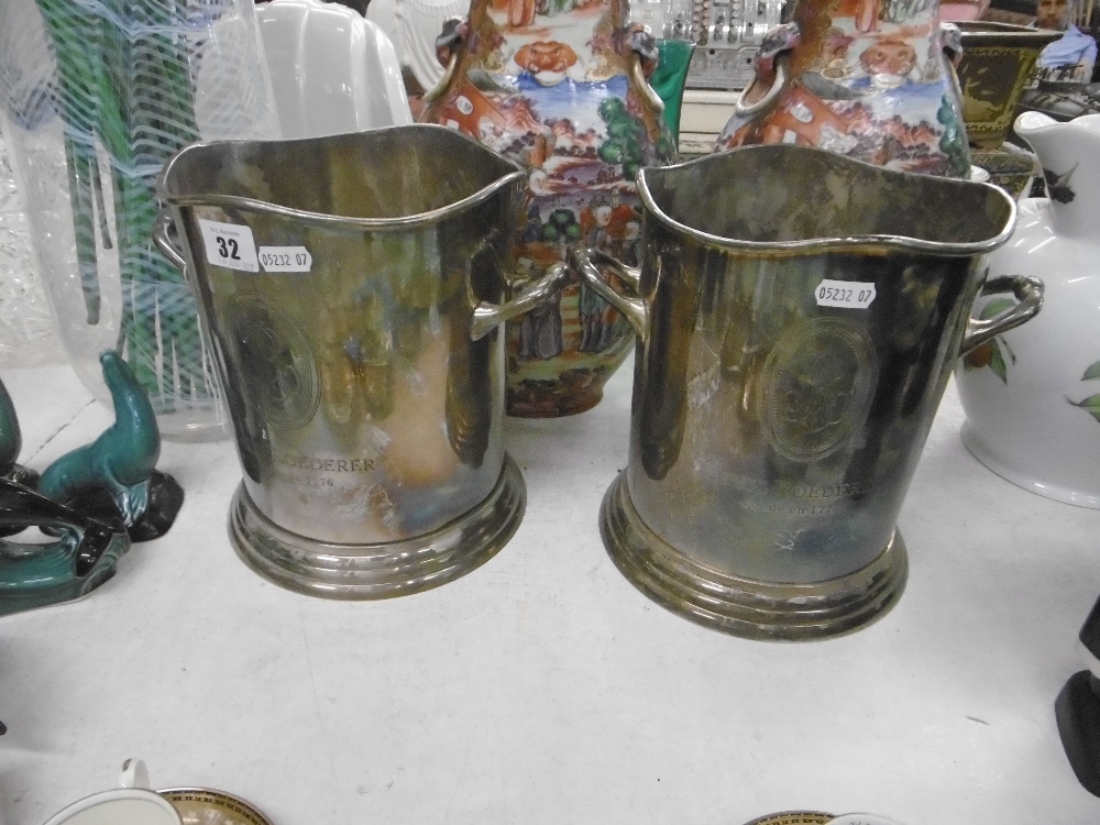 TWO LOUIS ROEDERER ICE BUCKETS