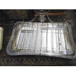 SILVER PLATED MEAT DISH AND DRAINER
