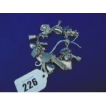 HM SILVER CHARM BRACELET 218 grams