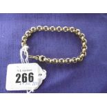 18ct GOLD BELCHER BRACELET,