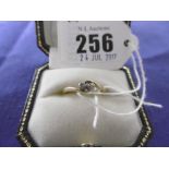 18ct GOLD TWO STONE DIAMOND RING