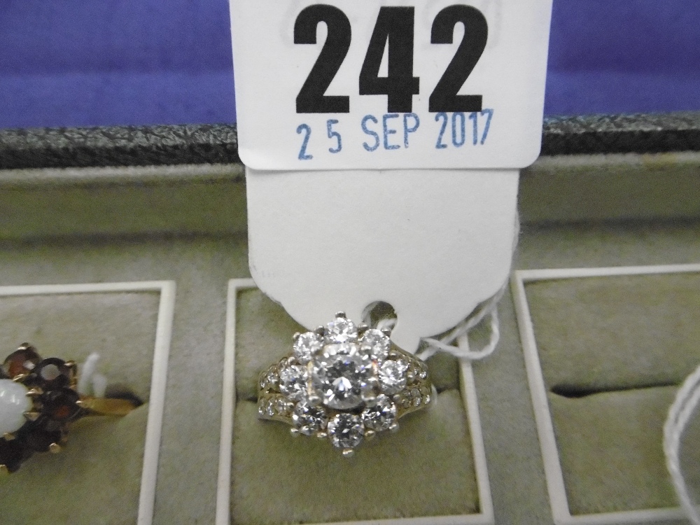 SILVER AND CUBIC ZIRCONA RING