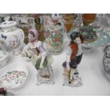 PAIR OF PORCELAIN FIGURES, FLOWER SELLER ETC.