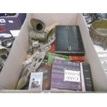 BOX OF ODD BRASS WARE ETC.