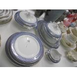 PART TEA SET AND A PART BLUE AND WHITE DINNER SERVICE