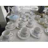 A JOHNSON BROTHERS EIGHT PLACE COFFEE SET