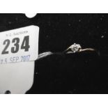 9ct GOLD, SOLITAIRE RING,