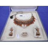 BOXED SET OF COSTUME JEWELLERY