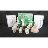 A COLLECTION OF BEATRIX POTTER PORCELAIN FIGURES INCLUDING BESWICK