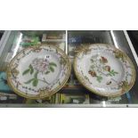 PAIR OF FLORAL DECORATED CHINESE PLATES