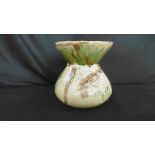 MAJOLICA ARTS AND CRAFTS FLORAL VASE