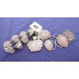 FOUR ITEMS OF ROSE QUARTZ AND WHITE METAL MARKED 925 JEWELLERY