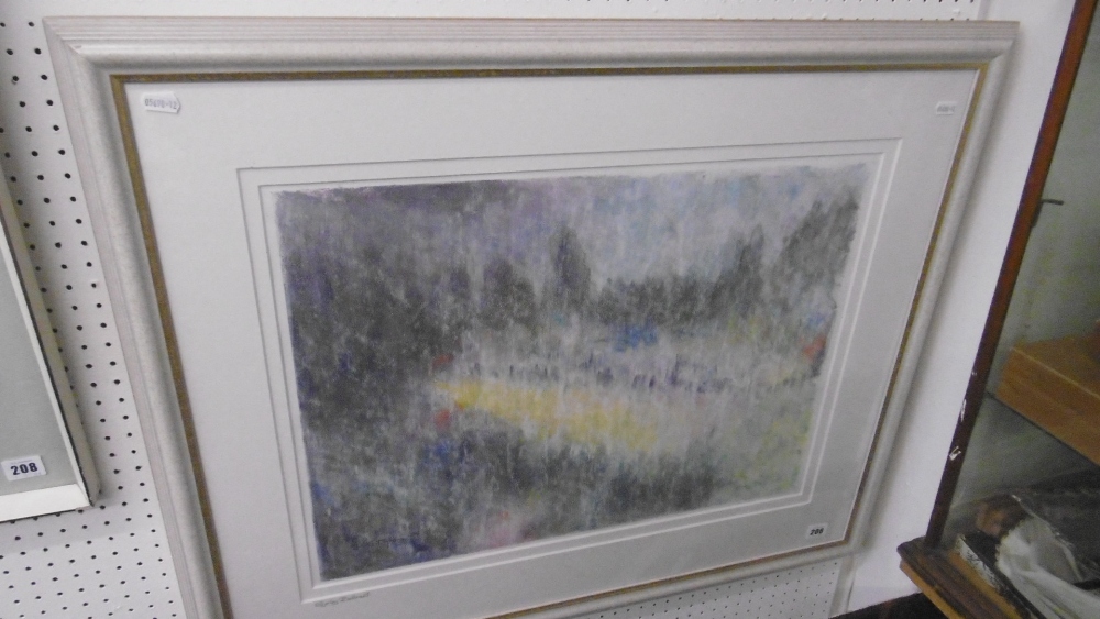 A FRAMED SIGNED PASTEL. - Image 2 of 3