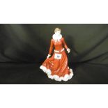 A LARGE BOXED ROYAL DOULTON FIGURE CHRISTMAS ROSE