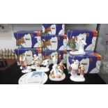 A SET OF EIGHT COALPORT THE SNOWMAN FIGURES