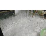 A LARGE ASSORTMENT OF CUT GLASSWARE