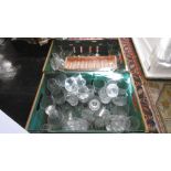 TWO LARGE BOX OF ASSORTED DRINKING GLASSES INCLUDING CRYSTAL