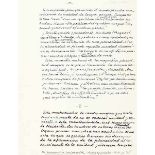 Ortega y Gasset, José. Eigenhändiges Manuskript aus dem Vorwort zu der in Frankreich erschienenen