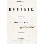 Biologie - Botanik - - Meyer, Ernst H. F. Geschichte der Botanik. 4 Bände in 2 Bänden. Königsberg,