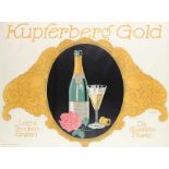 Plakate - - Klinger, Julius. Kupferberg Gold. Leicht - trocken - elegant. Farbig lithographiertes