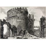 Ansichten - Italien - - Piranesi, Giovanni Battista. Sepolcro di Cecilia Metella. Radierung auf