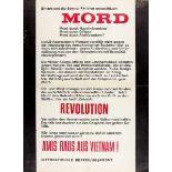 APO - - Erhard und die Bonner Parteien unterstützen MORD. Plakat der Internationalen