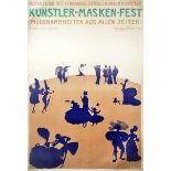 Plakate - - Marowska, Lika. Voranzeige des Verbandes Straßburger Künstler Künstler-Masken-Fest.