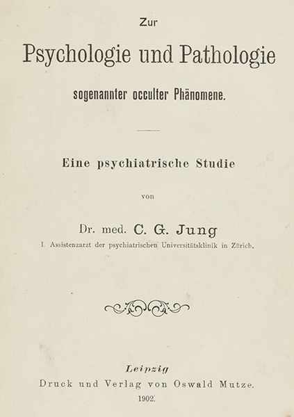 Medizin - Psychologie - - Jung, Carl Gustav. Zur Psychologie und Pathologie sogenannter occulter