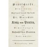 Deutschland - Bayern - - Bittschrift der Einwohner des Markgrafthums Anspach an Sr. Majestät den