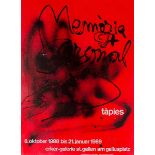 Tapies, Antoni. Memòria Personal. Plakat zur Ausstellung der Erker Galerie, St. Gallen 1989.