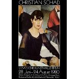 Schad, Christian. Plakat zur Ausstellung in der Staatlichen Kunsthalle Berlin 1980. Farboffset auf