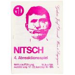 Wiener Aktionismus - - Nitsch, Hermann. 4. Abreaktionsspiel. Welturaufführung 16. Juni 19h.