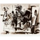 Picasso, Pablo (nach). Cavalier en armure. Lithographie auf Velin d'Arches (Wasserzeichen).