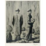 Magritte, Georgette. L'homme de pierre. Photolithographie auf Velin. Rechts unten mit