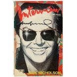Warhol, Andy. Eigenhändige Unterschrift in Filzstift auf dem Coverbild "Jack Nicholson" des Magazins