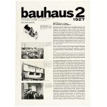Bauhaus - - Bauhaus. (Zeitschrift für Gestaltung). Jg. I, Heft 2. Schriftleitung: Walter Gropius und