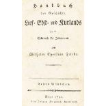 Europa - Baltikum - - Friebe, Wilhelm Christian. Handbuch der Geschichte Lief- Ehst- und Kurlands. 5