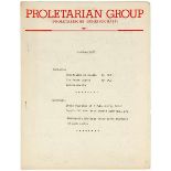 Exilliteratur - - Proletarian Group. (Proletarische Gemeinschaft). 4 Hefte. Und: Proletarian