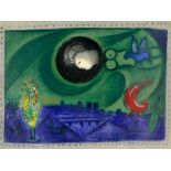 Chagall, Marc. Quai de Bercy. Farblithographie auf Velin. 1954. Bildgröße: 38 x 45,8 cm. Blattgröße: